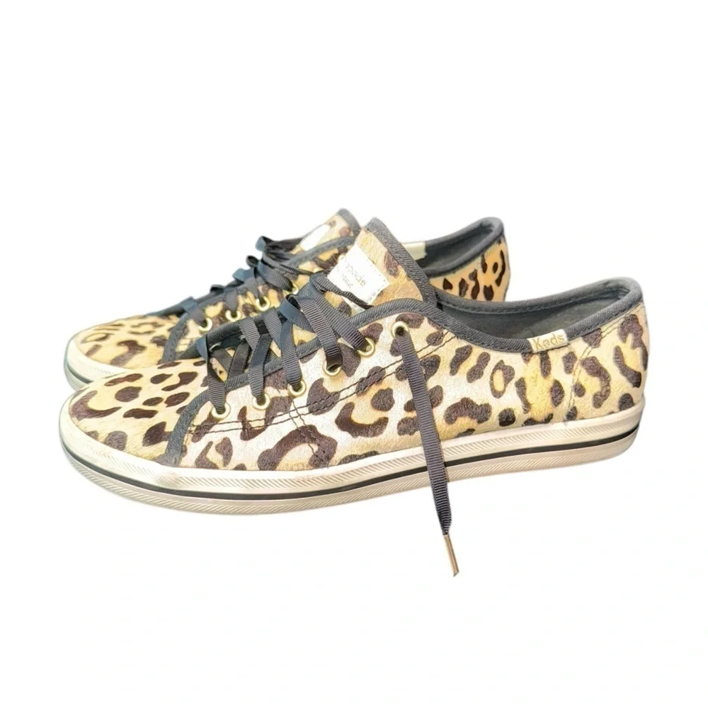 Kate Spade x Keds ‘Kickstart’ Leopard Calf Hair Low Top Sneaker